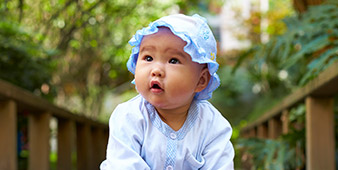 baby in bonnet